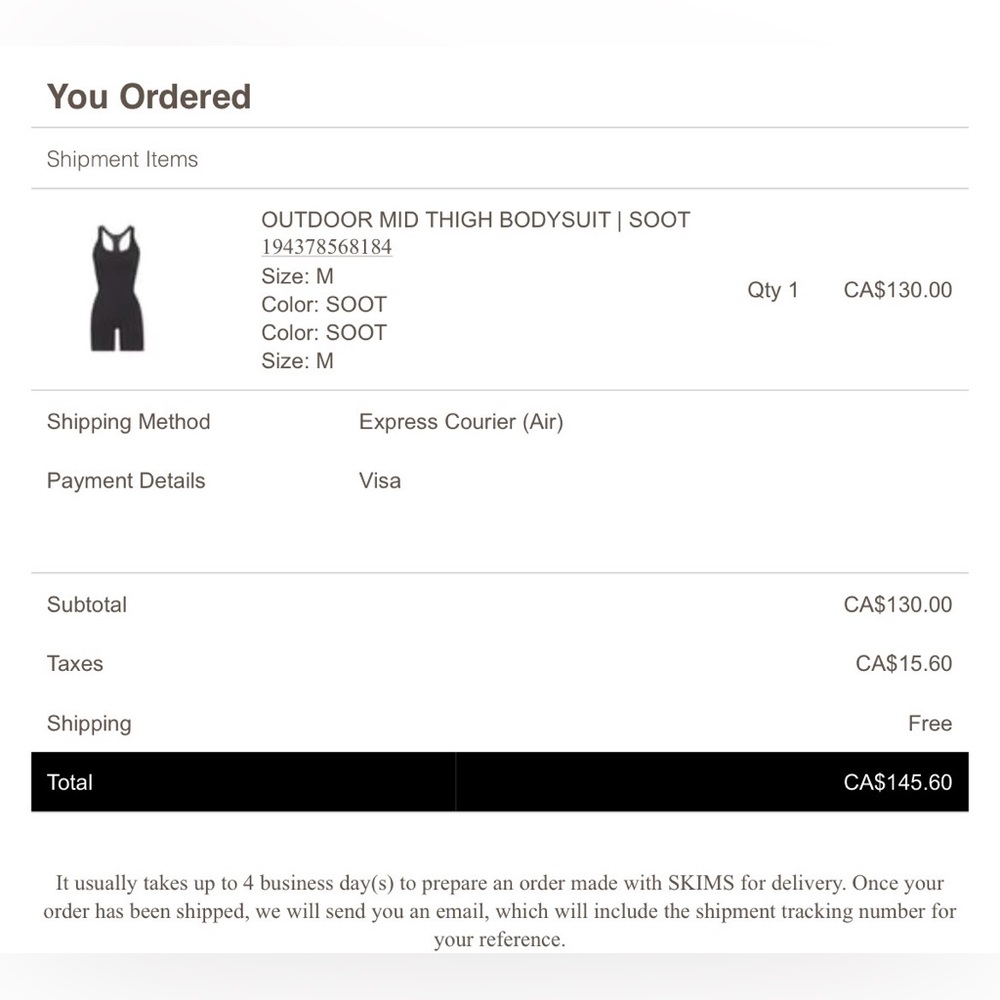 NWT SKIMS OUTDOOR MID THIGH RACERBACK BODYSUIT | SOOT - Picture 12 of 12